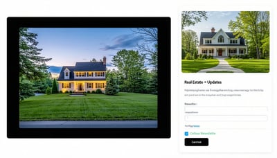 Newsletter signup for real estate updates Newsletter signup for real estate updates